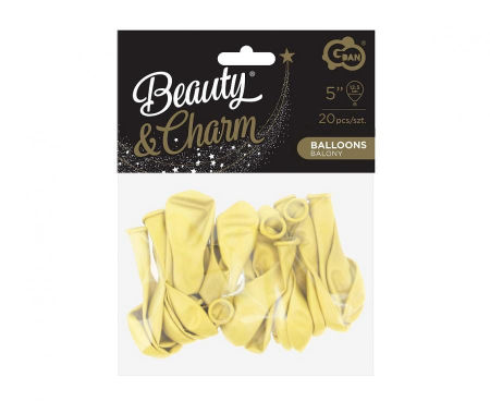 Balony Beauty&Charm, makaronowe waniliowe 5"/ 20 szt., zestaw - Godan S.A. zdjęcie 3