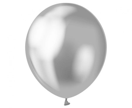 Balony chromowane, Beauty&Charm, platynowe srebrne 12"/ 5 szt., zestaw - Godan S.A. zdjęcie 2