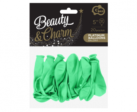 Balony Beauty&Charm, pastelowe miętowe 5"/ 20 szt., zestaw - Godan S.A. zdjęcie 2