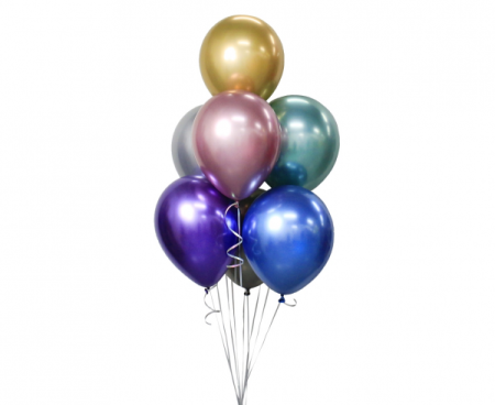 Balony Beauty&Charm, platynowe mix 12"/ 7 szt., zestaw - Godan S.A. zdjęcie 2