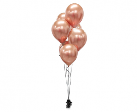 Balony Beauty&Charm, platynowe różowo-złote 12"/ 7 szt., zestaw - Godan S.A. zdjęcie 1