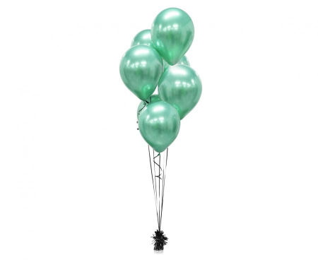 Balony Beauty&Charm, platynowe zielone 12"/ 7 szt., zestaw - Godan S.A. zdjęcie 1