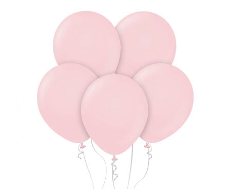 Balony Beauty&Charm, makaronowe jasno różowe 12"/ 50 szt., zestaw - Godan S.A. zdjęcie 1