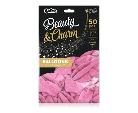 Balony Beauty&Charm, pastelowe cukrowy różowy 12"/ 50 szt., zestaw - Godan S.A. zdjęcie 3