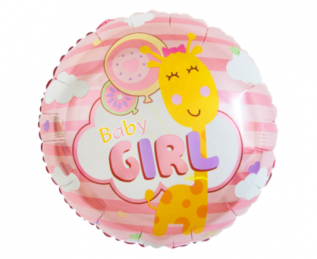 Balon foliowy Baby Girl, 18", baby shower, dziewczynka - Godan S.A. zdjęcie 1