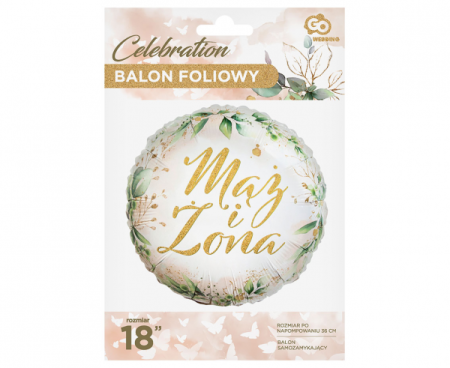 Balon foliowy Mąż i Żona, 18", ślub, wesele, wedding - Godan S.A. zdjęcie 2