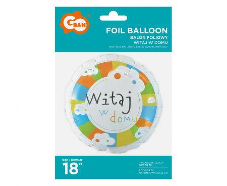 Balon foliowy Witaj w domu, 18", baby shower - Godan S.A. zdjęcie 2