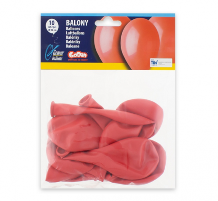 Balony Premium czerwone, 10"/ 10 szt., zestaw - Gemar zdjęcie 3