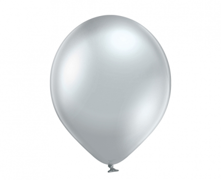 Balony D5, 5" Glossy Silver 100 szt., zestaw - Belbal zdjęcie 2