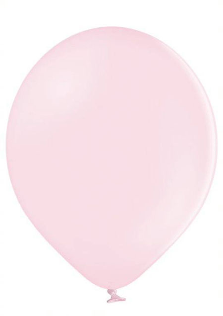 Balony D5 Pastelowe Soft pink, 5" jasno różowe 12cm, 100 szt, zestaw - Belbal zdjęcie 2