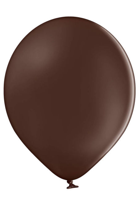 Balony 12", B105 pastelowe Cocoa brown brązowe 30cm, 100 sztuk, zestaw - Belbal zdjęcie 2