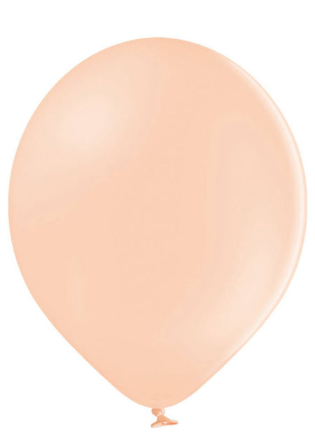 Balony 12", B105 pastelowe Peach, brzoskwiniowe 30cm, 100 sztuk , zestaw - Belbal zdjęcie 2