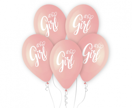 Balony Premium Hel It's a Girl, 13"/ 5 szt., zestaw - Gemar zdjęcie 1