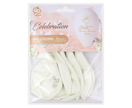 Balony Premium Hel Pierwsza Komunia Św. (kielich), 13"/ 5 szt. - Gemar zdjęcie 3