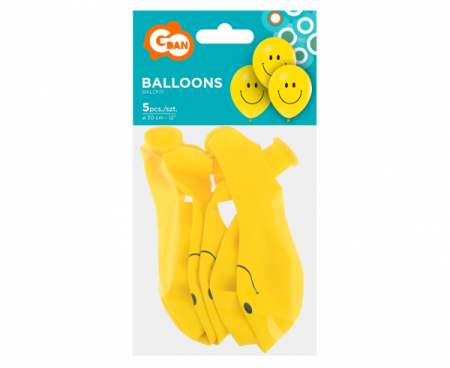 Balony Bużki, Uśmiechy, 12"/ zestaw 5 szt. - Godan S.A. zdjęcie 3