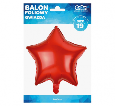 Balon foliowy B&C "Gwiazda", czerwona, 19" - Godan S.A. zdjęcie 4