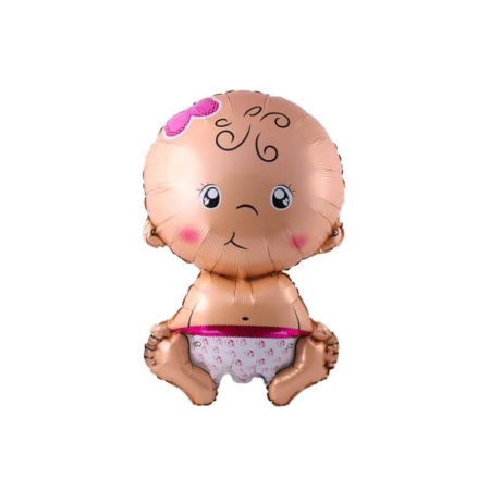 Balon Foliowy - Baby Girl, dziewczynka, bobas - Baby Shower - 75 x 49 cm - Jixstar zdjęcie 1