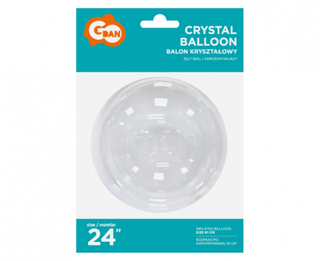 Balon Aqua - kryształowy, bez nadruku, 24" - Godan S.A. zdjęcie 2