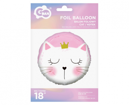 Balon foliowy Kotek, 18", urodziny, baby shower - Godan S.A. zdjęcie 2