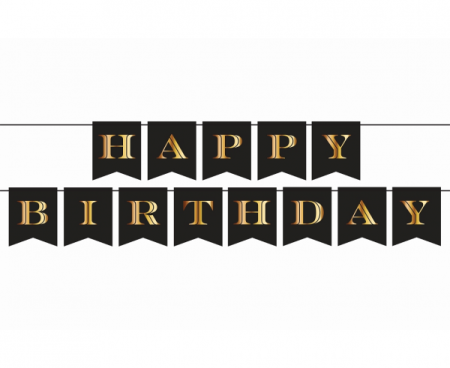 Girlanda papierowa Happy Birthday - B&G Party, 250 cm - Godan S.A. zdjęcie 2