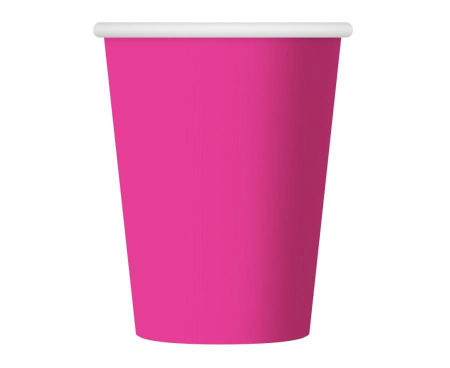 Kubeczki pap. jednokolorowe Magenta, 270ml/6 szt. - Godan S.A. zdjęcie 1