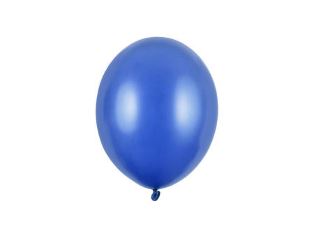 Balony 9" Strong, 23cm, Metaliczne Niebieskie 100 szt., zestaw - PartyDeco zdjęcie 1