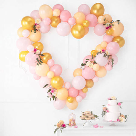 Balony Strong 9" Pastel Light Peach, Pastelowe brzoskwiniowe 23 cm, 100 szt., zestaw - PartyDeco zdjęcie 4