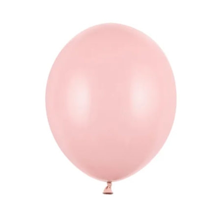 Balony Strong 9", 23cm, jasnoróżowe, Pastelowe Pale Pink 100 szt. Różowy, zestaw - PartyDeco zdjęcie 1