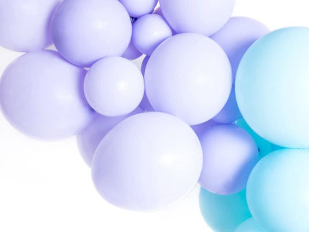 Balony lateksowe Strong liliowe, 12" Pastel Light Lilac, 30cm, 10szt. Fioletowy, lawendowy, zestaw - PartyDeco zdjęcie 2