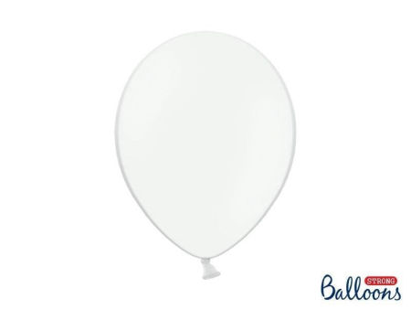 Balony Strong, 12" Pastelowe Białe, 30cm, 10 szt. Biały, Pastel Pure White - PartyDeco zdjęcie 2