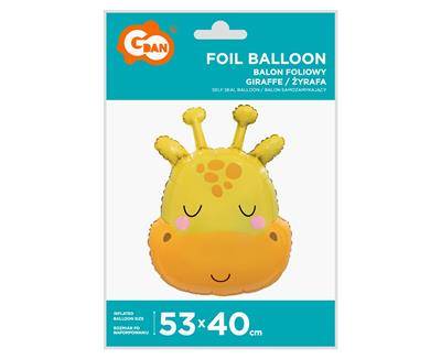 Balon foliowy 53 x 40 cm - Żyrafa, głowa, Safari, ZOO, duży, zwierzęta - Godan S.A. zdjęcie 3