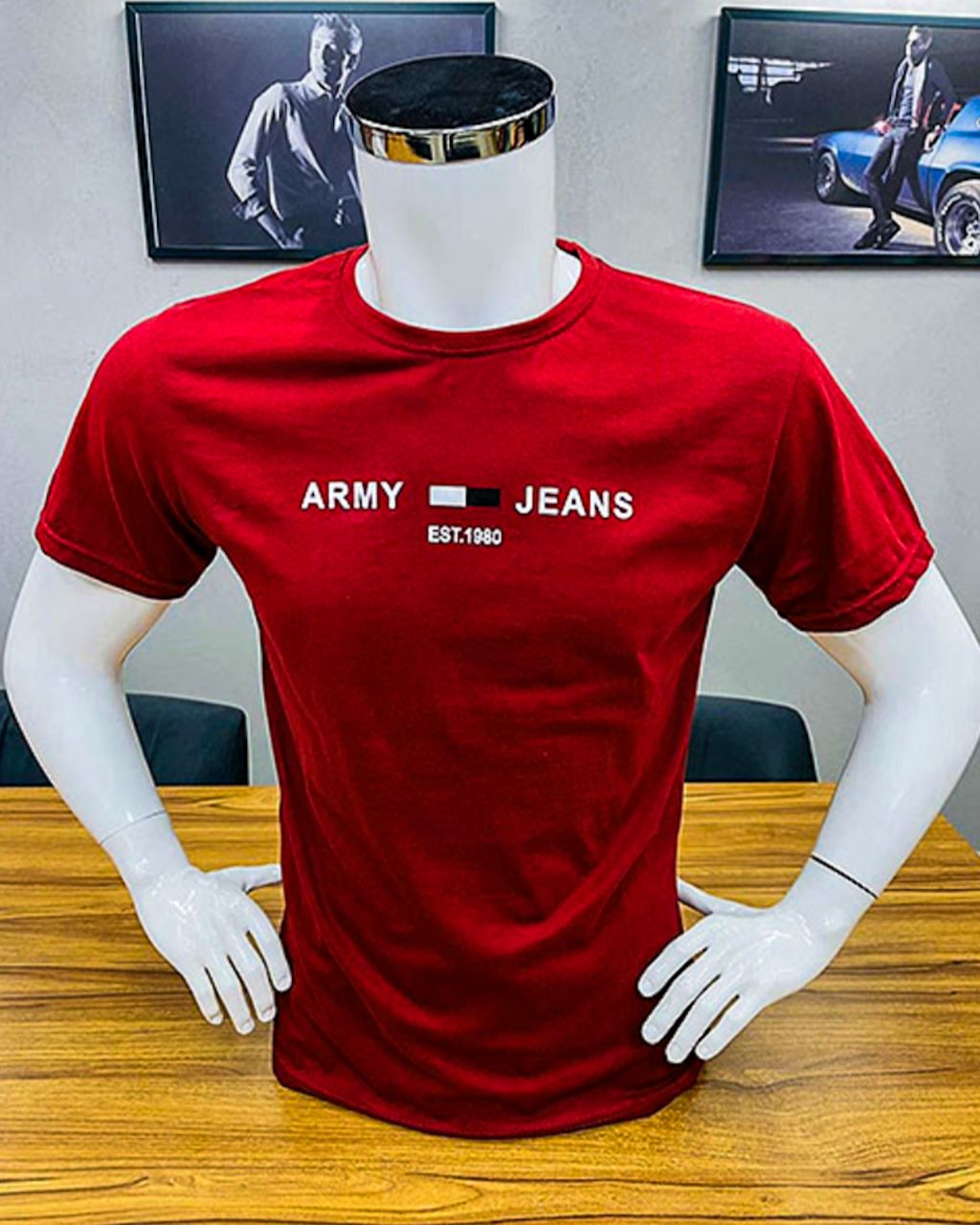 męski T-shirt  militarny - Army Jeans zdjęcie 1