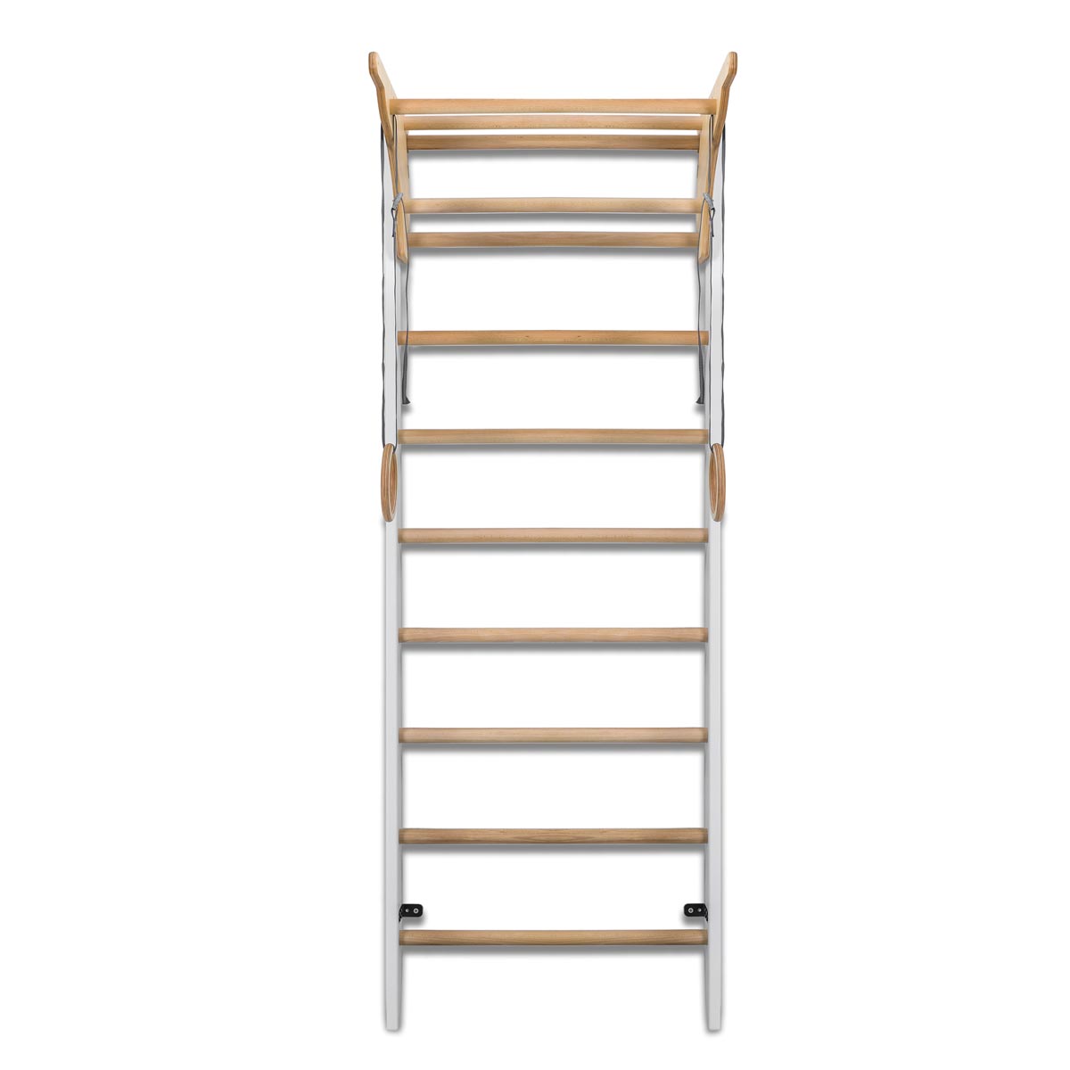 Drabinka gimnastyczna 240cm z drążkiem regulowanym -  white zdjęcie 2