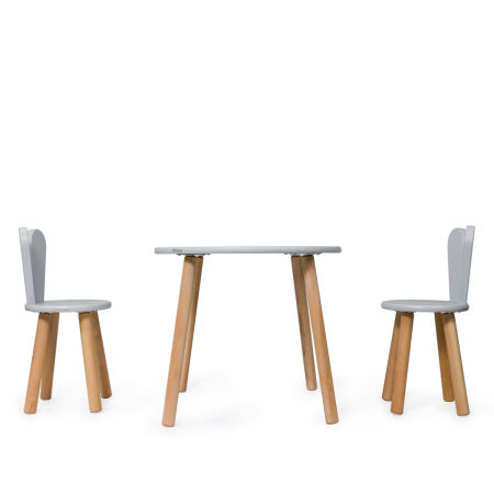Zestaw stolik + 2 krzesełka popielate zdjęcie 2