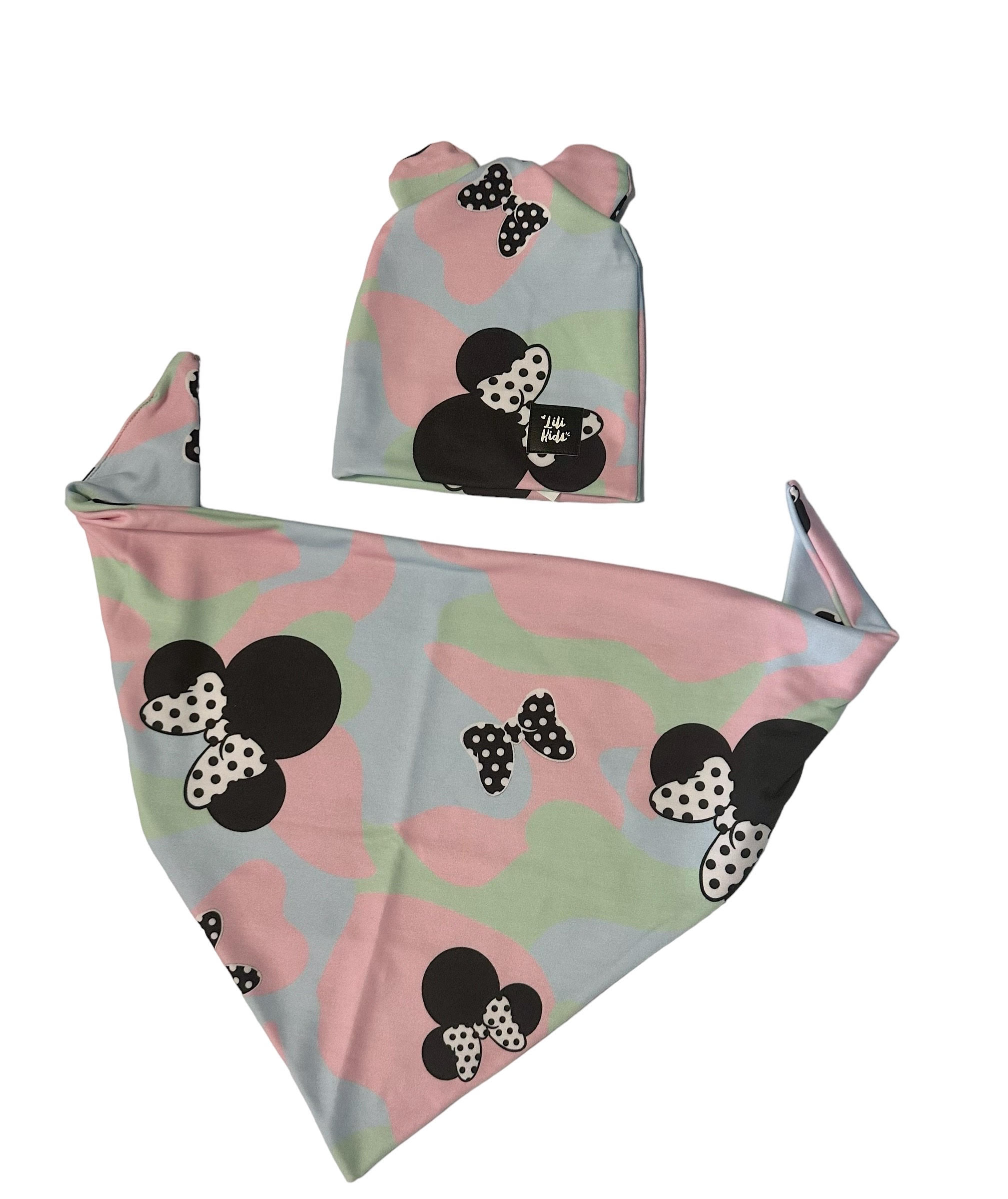 Czapka + chusta Minnie Pastel - Lili Kids zdjęcie 1