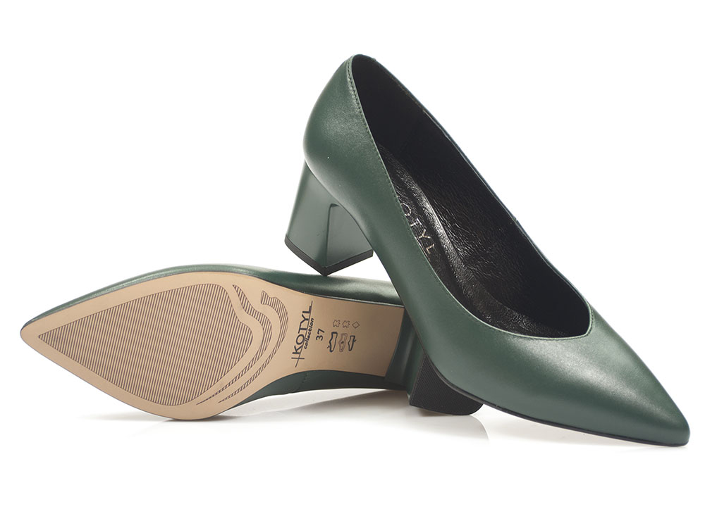 Zielone  półbuty czółenka Kotyl 5431 - Kotyl zdjęcie 4