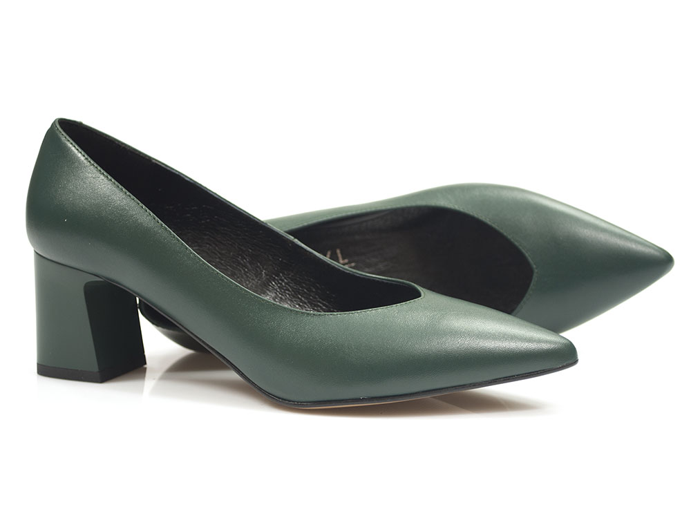 Zielone  półbuty czółenka Kotyl 5431 - Kotyl zdjęcie 3