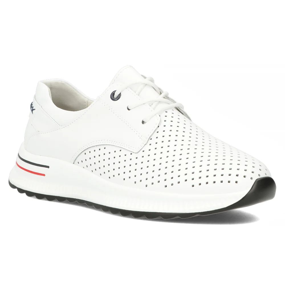 Białe ażurowe półbuty sneakersy Filippo DP6022/25 - Filippo zdjęcie 4