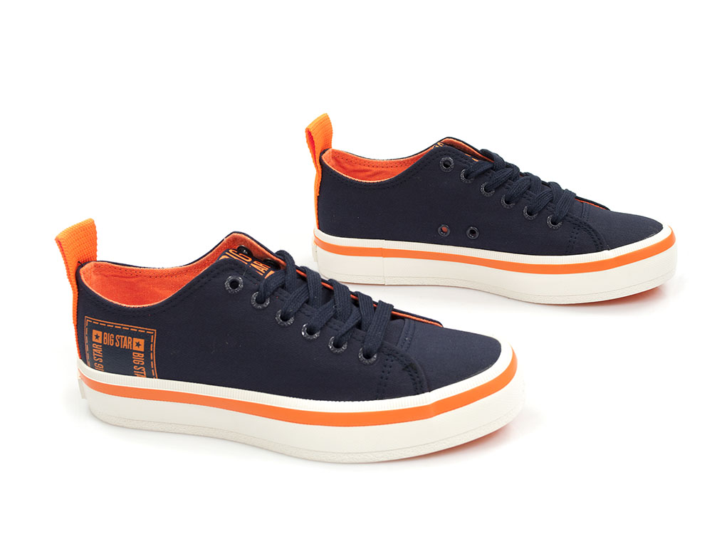 Granatowe trampki damskie Big Star FF274A070 - Big Star zdjęcie 2