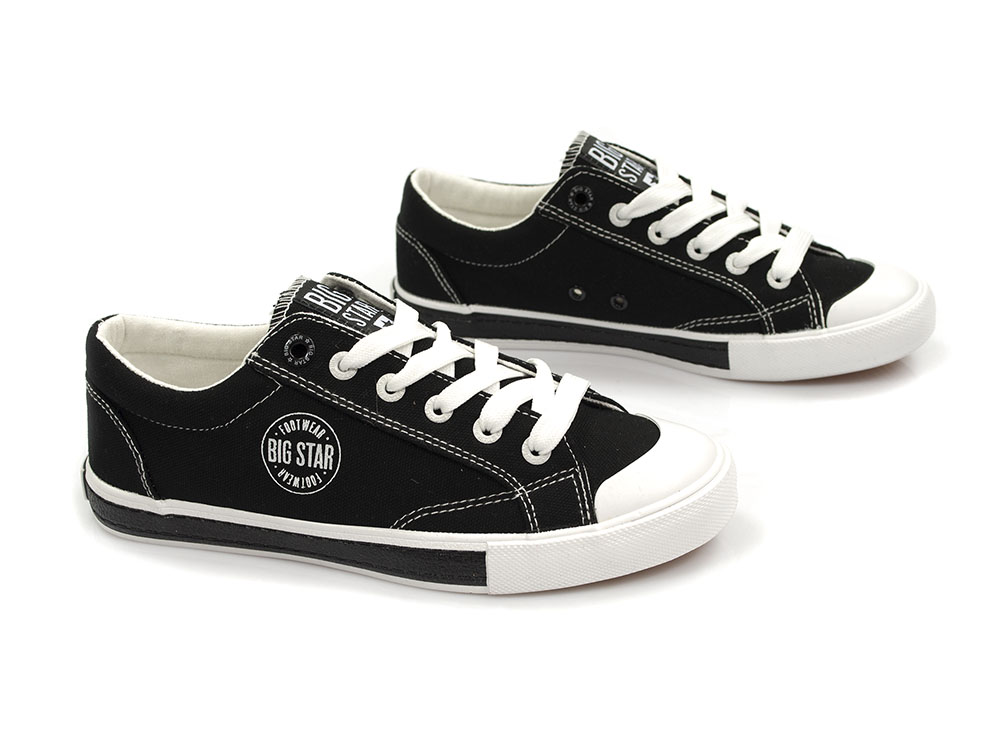 Czarne trampki damskie Big Star FF274227 - Big Star zdjęcie 2