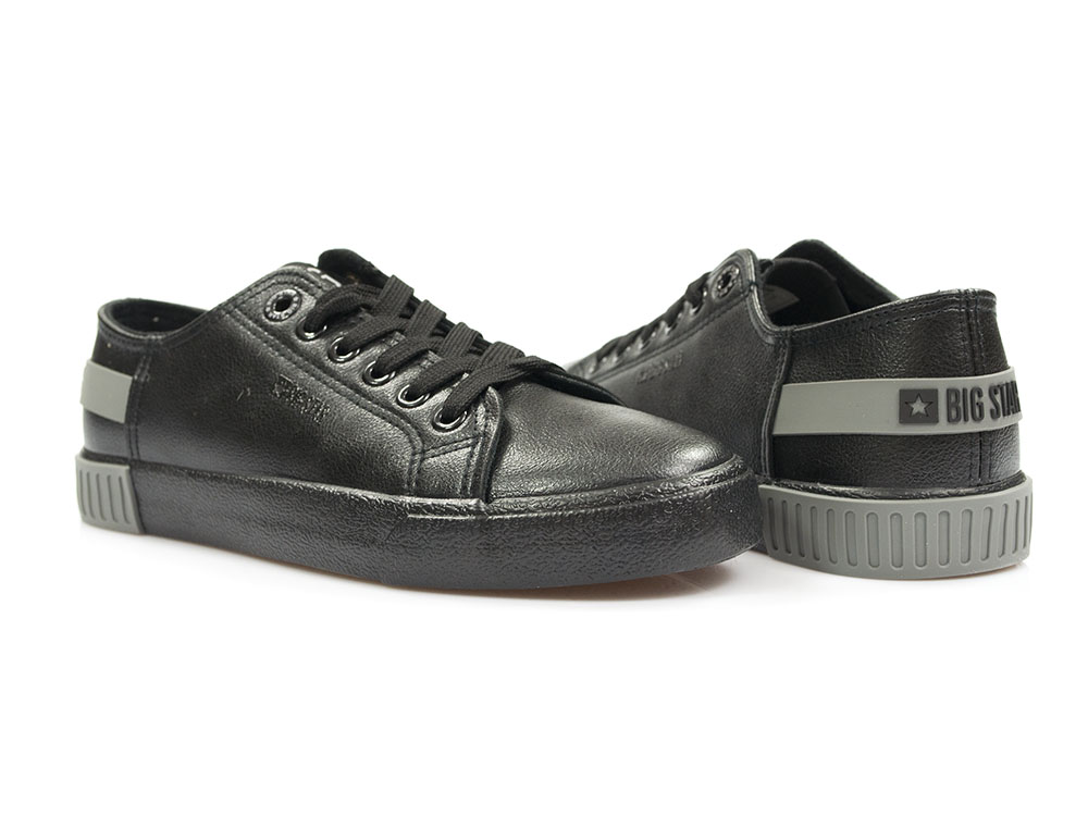 Czarne trampki z ekoskóry Big Star FF274177 - Big Star zdjęcie 3
