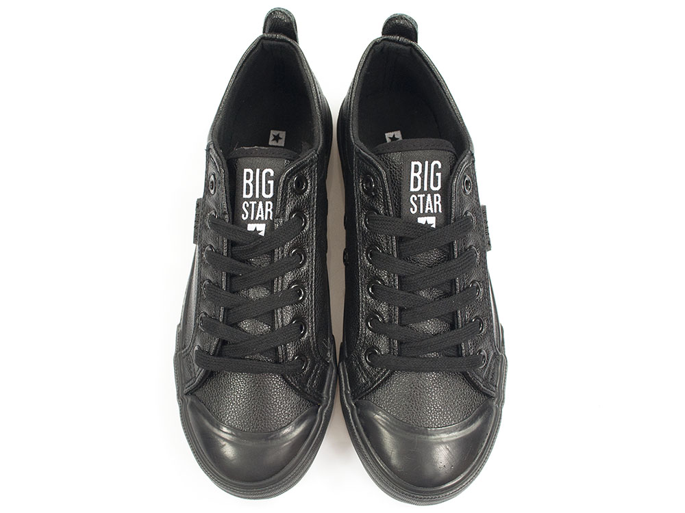 Czarne trampki damskie z ekoskóry Big Star GG274089 - Big Star zdjęcie 4