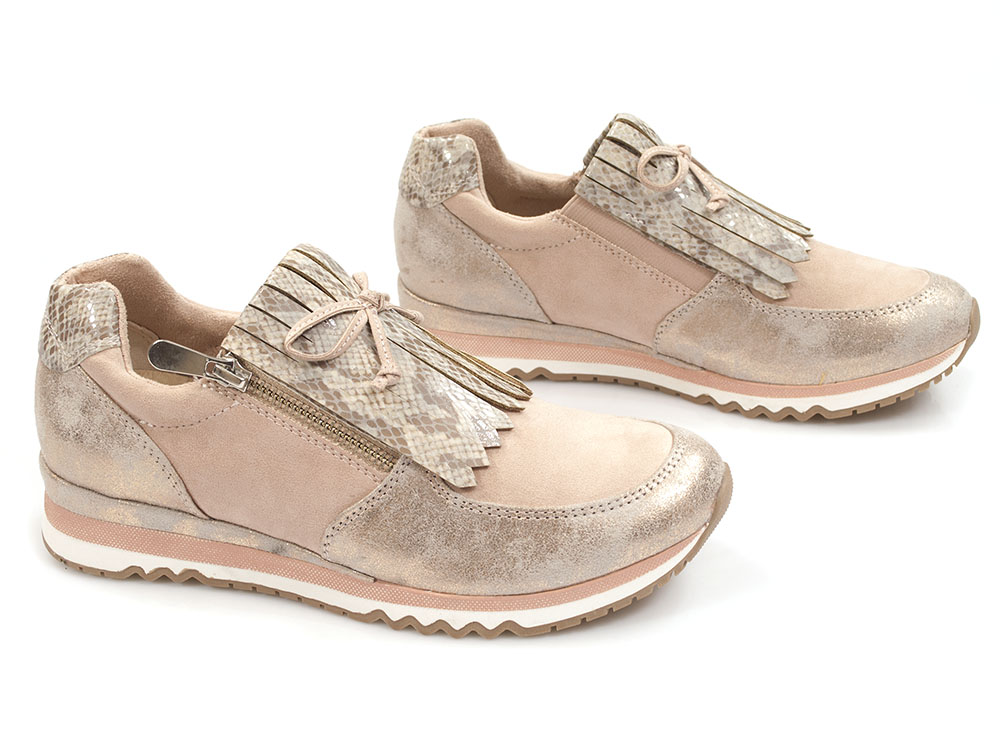 Różowe półbuty sneakersy Marco Tozzi 24702 - Marco Tozzi zdjęcie 2