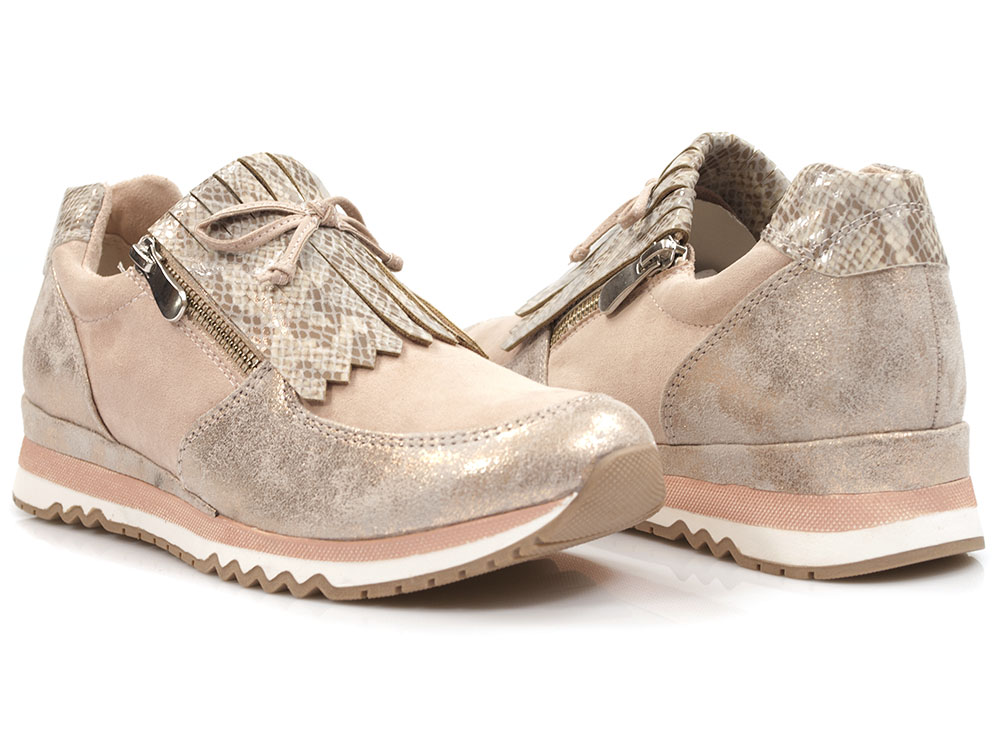 Różowe półbuty sneakersy Marco Tozzi 24702 - Marco Tozzi zdjęcie 3
