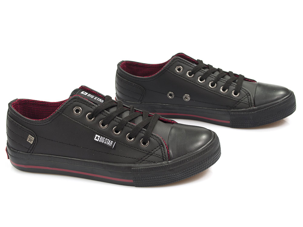 Czarne trampki sneakersy Big Star HH274268 - Big Star zdjęcie 2