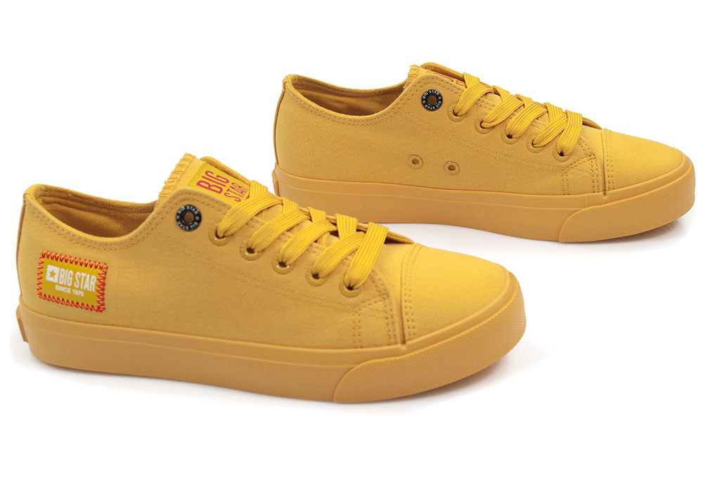Żółte trampki tekstylne Big Star HH274134 - Big Star zdjęcie 2