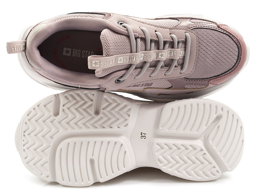 Fioletowe półbuty sportowe sneakersy Big Star HH274258 - Big Star zdjęcie 4