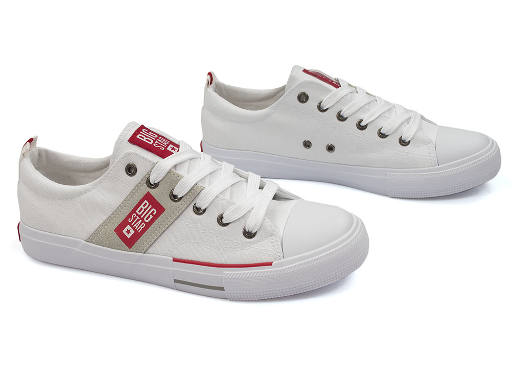 Białe trampki męskie tekstylne tenisówki Big Star HH174038 - Big Star zdjęcie 2