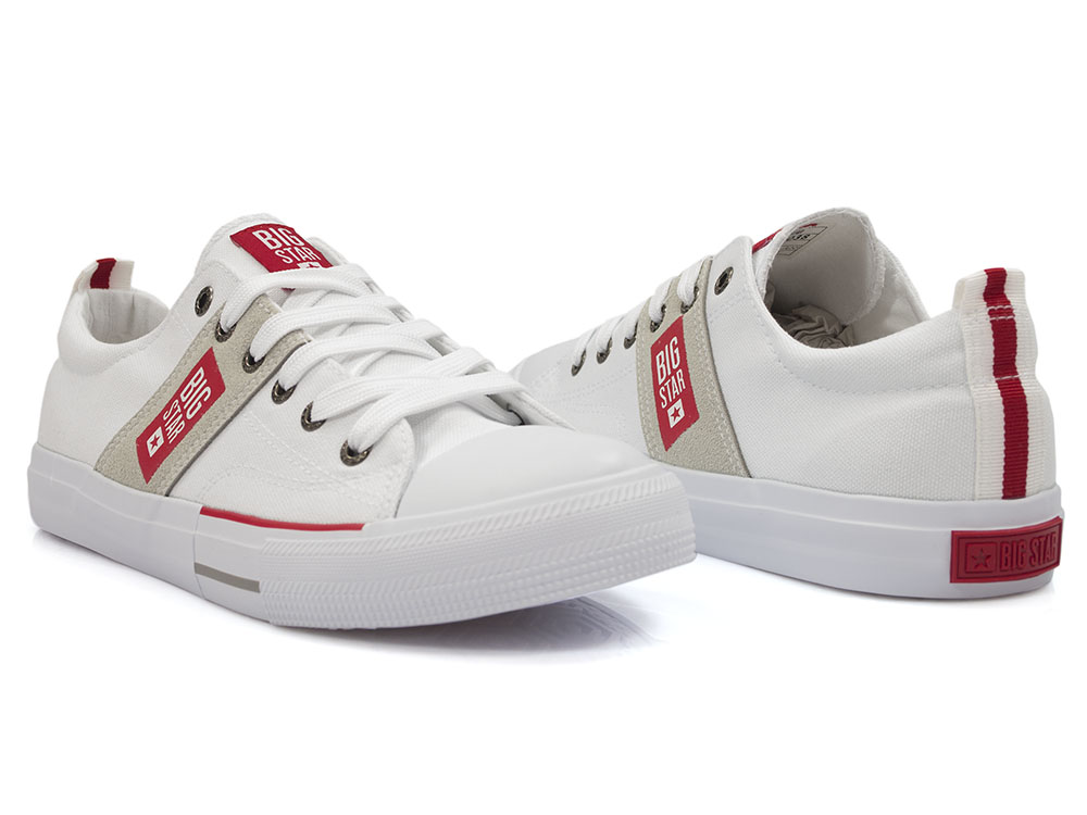 Białe trampki męskie tekstylne tenisówki Big Star HH174038 - Big Star zdjęcie 3