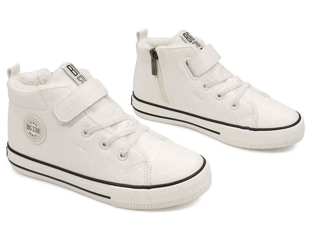 Białe trampki dziecięce zimowe Big Star GG374033 - Big Star zdjęcie 2